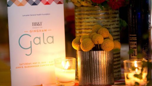 Gingham Gala Program and Table Setting