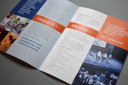 Creative brochure for lancaster chamber or commerce