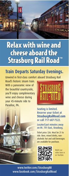 Wine and Cheese Train brochure